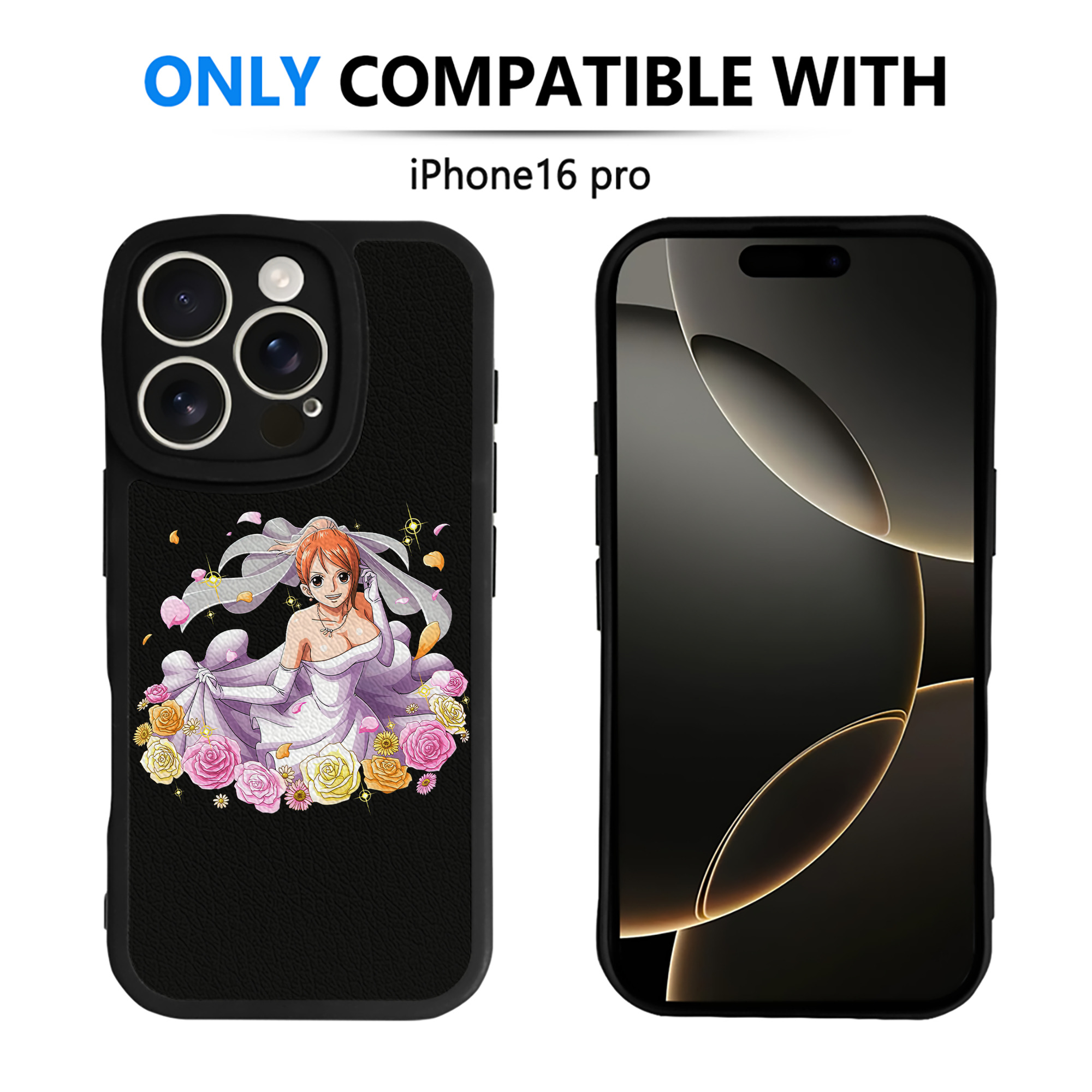 （画像用） ワンピース ナミ ONE PIECE Nami 【iPhone 16シリーズ対応】シリコンスマホケース（レザー調） 材質：シリコン